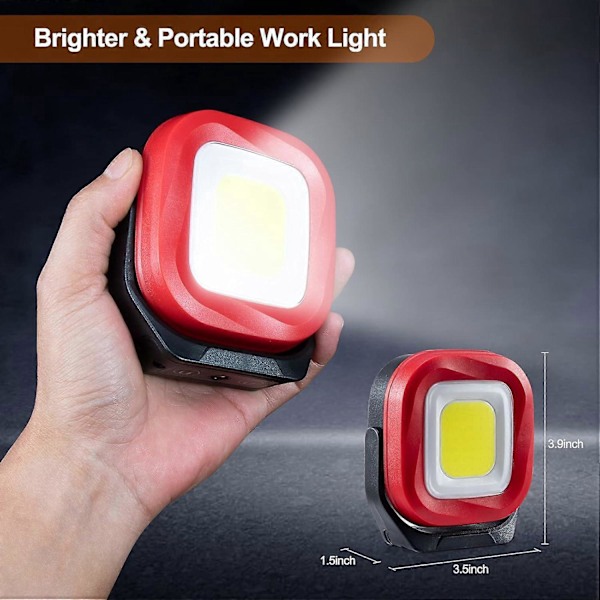 1 st LED Arbetslampa, 42 LEDs 1000 Lumen Uppladdningsbara Arbetslampor 2400mAh
