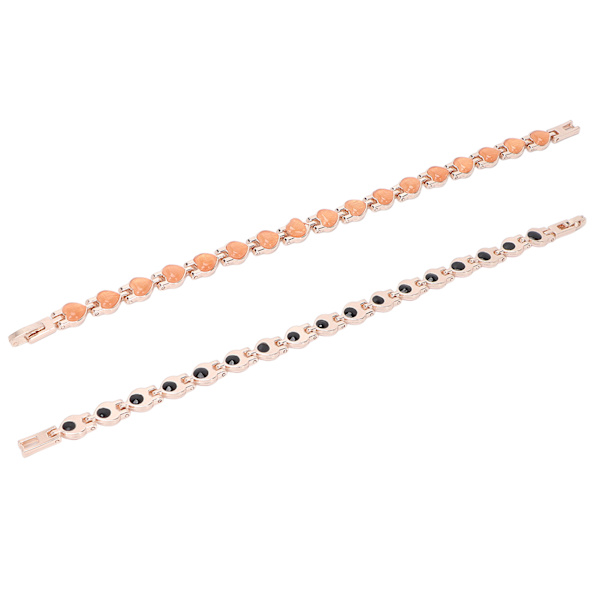 Magnetiskt armband i titanstål för kvinnor, modernt och elegant, magnetisk terapi, gåva för viktminskning, orange