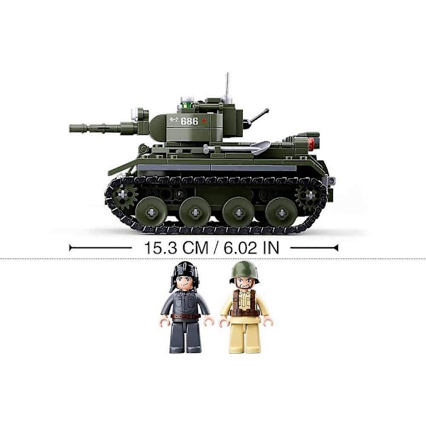 Allied Cavalry Tank Byggesæt med Klodser