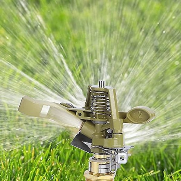 Havesprinkler 1/2', Zinklegering 360° udvendigt gevind, justerbar vippearmsvandingsdyse, vandstrålesprinklerhoved til plænevandingssystem