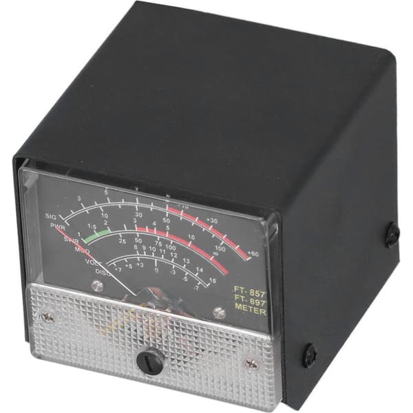 SWR ekstern effektmåler med metalhus til FT-857 og FT-897, elektronisk display, sort panel