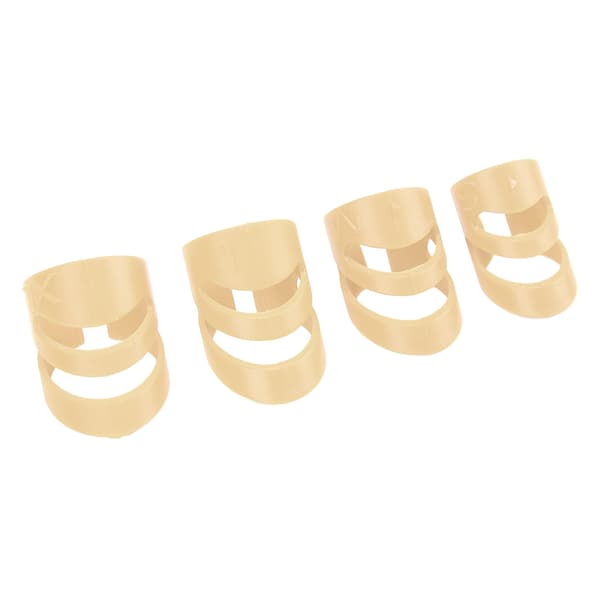 4st Gitarr Fingerplektrum Fingerspets Skydd Instrument Tillbehör Set Kit för Bas Banjo Beige