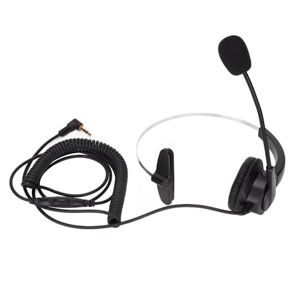 3,5 mm enkelsidiga affärshörlurar Justerbara Bekvämt Mono Call Center-headset med mikrofon för telefoner Bärbara datorer