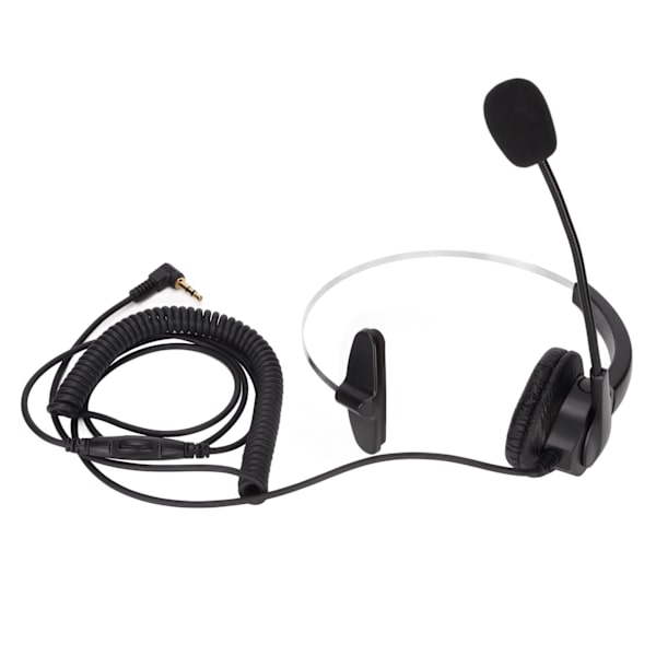 3,5 mm Enkeltsidet Business-hovedtelefon Justerbar Komfortabel Mono Call Center-headset med mikrofon til telefoner Laptops