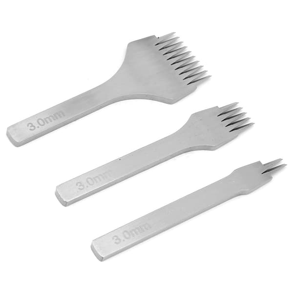 3 stk Håndarbeid Lær Pro Stitch 2.7/3.0/3.38/3.85mm Lær Meisel Hullstanseverktøy (3.0mm)