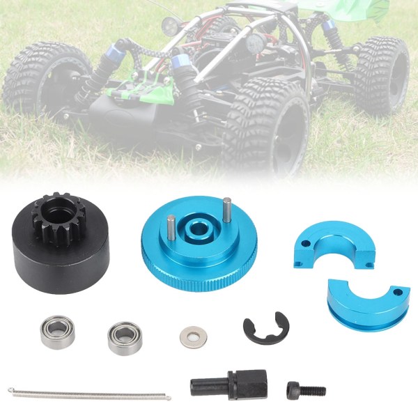 1 set 13T vauhtipyörän nopeuskytkinvariaattorisarja set, jotka sopivat 1/10 RC Nitro -moottoriin (sininen)