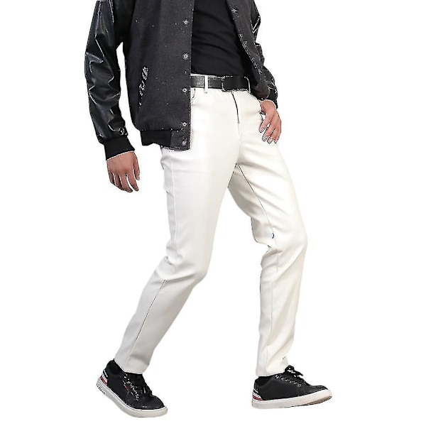 Youthup Vita Stretch-jeans i konstläder för män EU 34