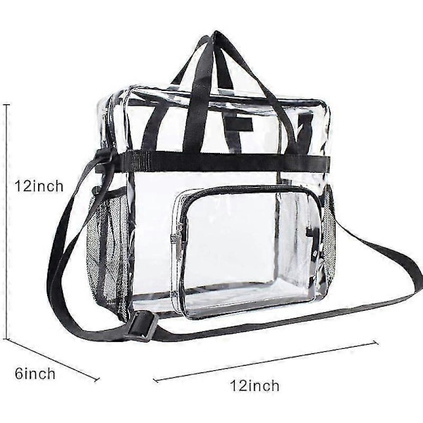 Bärbar Transparent Axelremsväska Crossbody Väska Tote Satchel Handväska För Kvinnor Dam