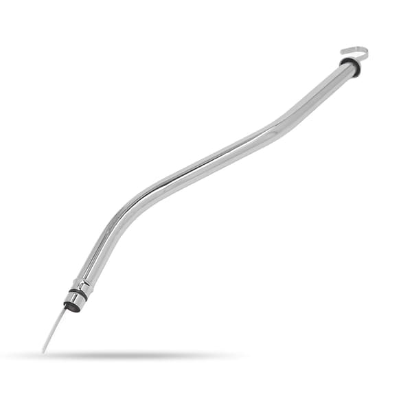 18‑3/4 tommer sølvforkromet motorolietrykmålerør i rustfrit stål erstatning for Ford C‑6 transmissioner