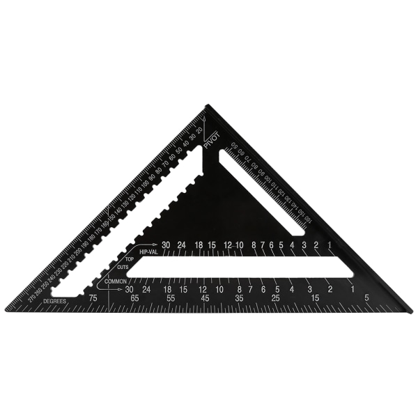 12 tums aluminiumlegering triangelform fyrkantig linjal Precisionsingenjör Carpenter mätverktyg
