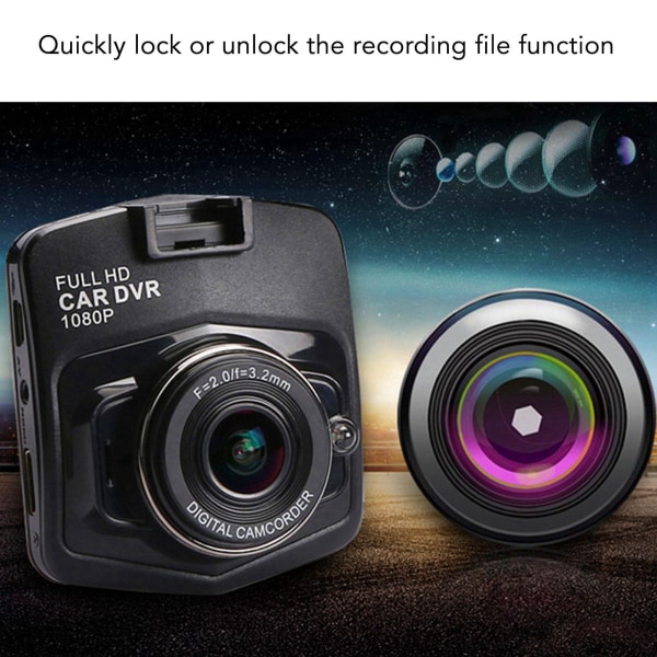 Slinginspelning Night Vision Bil Dash Camera 170 graders DVR