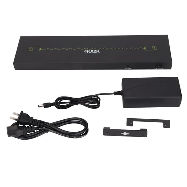High Definition Multimedia Interface Splitter 4K 1 inn 10 ut Stabil Pålitelig Praktisk Datamaskin Enhet 100V til 240V US Plugg