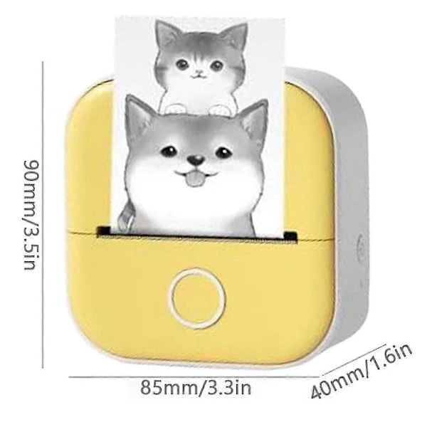 Mini Lomme Printer, Bærbar Øjeblikkelig Klistermærke Printer, Premium Printer Klistermærke Maker Lomme Therm