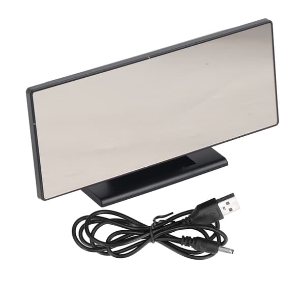 Digital väckarklocka LED lysande temperaturmätfunktion Special spegeldesign elektronisk klocka