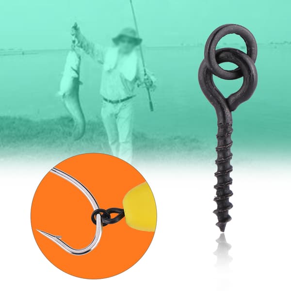 10 stk. Stål Fiske Pop Up Pløkker Agn Skruer Med Link Loop Terminal Tackle Tilbehør