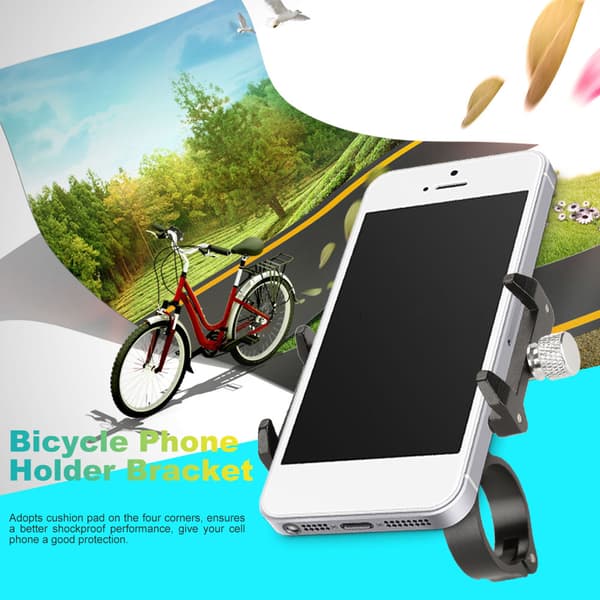 GUB Justerbar Cykel Telefonholder i Aluminiumslegering til Styr (Sort)