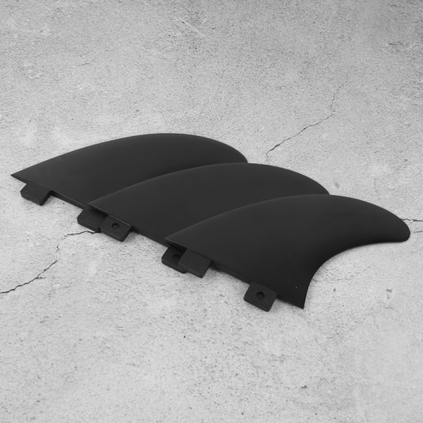 3 stk. PVC finne sæt højre midterste venstre til surfboard paddle board tilbehør sort surfboard finne
