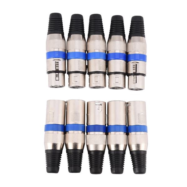 5 par 3-pin XLR mikrofon lydstik hanstik hunstik