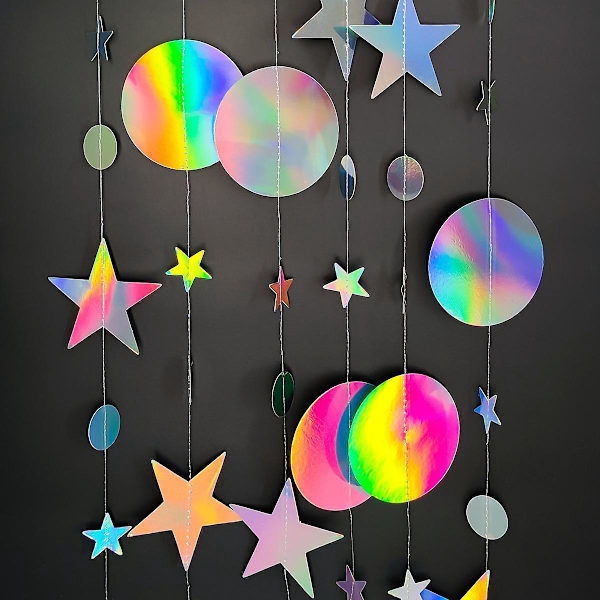 Glitterpappersgirlang för bröllop, födelsedagar, babyshower (10 stycken)