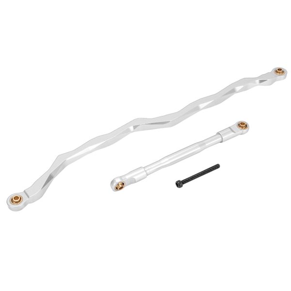 1/10 RC Styrstångs Länk Stång Aluminiumlegering Crawler Bil Dragstång för Axial RBX10Silver