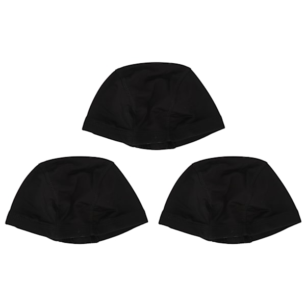 3 stk elastisk parykkhette, strekkbar, pustende nylon lukket ende parykkhette for cosplay sminke