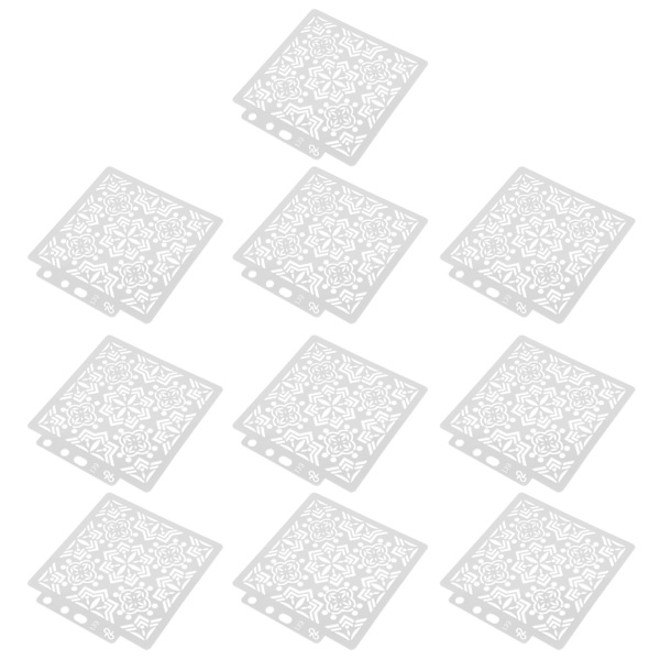 10 kpl Mandala-maalauksen piirustuspohjien uudelleenkäytettävät DIY-muottitaidetarvikkeet