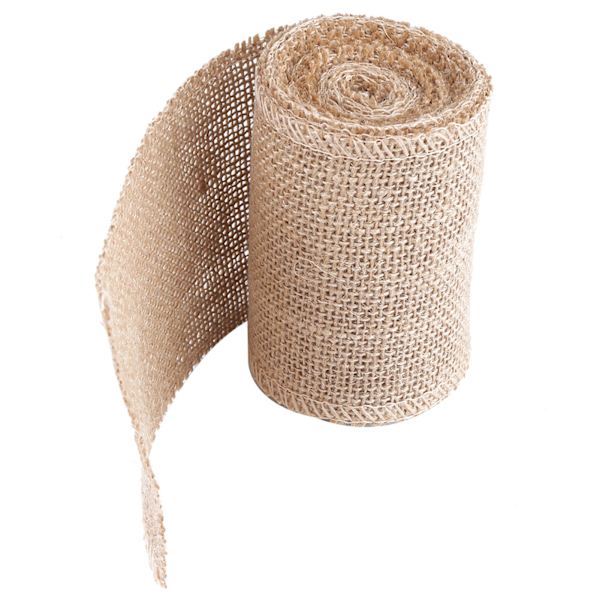 Jute Hessian tyg för att göra julfestdekorationer (bredd: 10 cm)