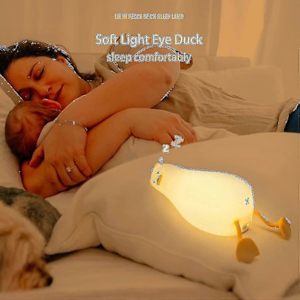 Litteä Ankka Yövalo, Led Pehmeä Ankka Lamppu, Söpö