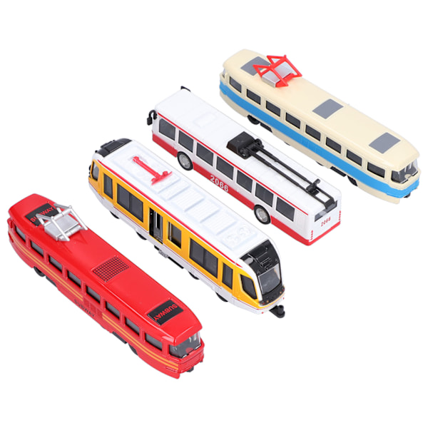 Højhastighedstog Bus Model Tilbage Træk Køretøj Samling Model Legetøj til Børn (C Gruppe)