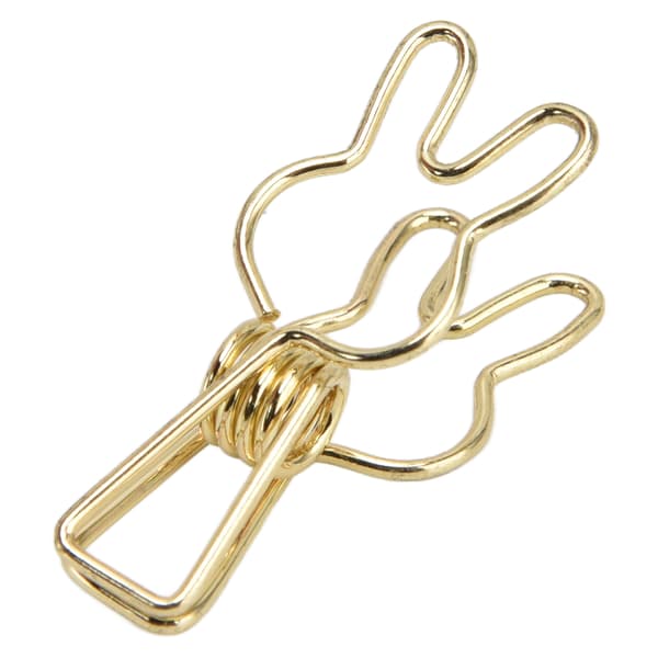 20 stk. clips multifunktionel multifunktionel galvanisering hul metalbindemiddel stærk fjederclips guld