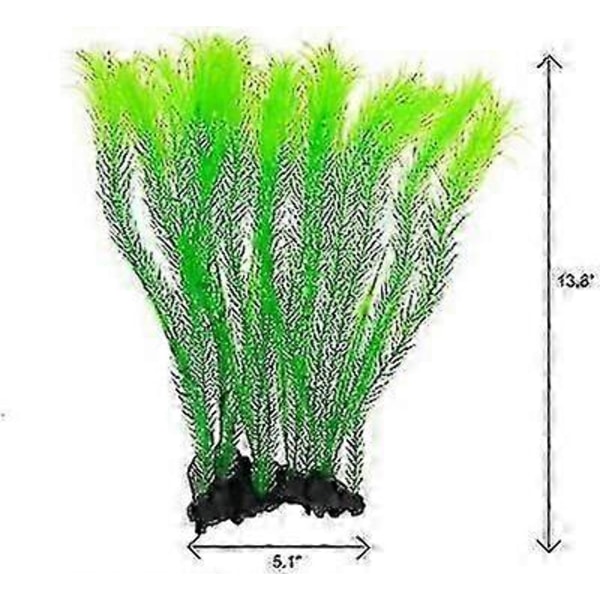 Kunstige akvarieplanter, vandplanter, tangplanter, naturtro dekorationer til akvarier, (2 stk.), plastik akvarieplanter til husholdning og O