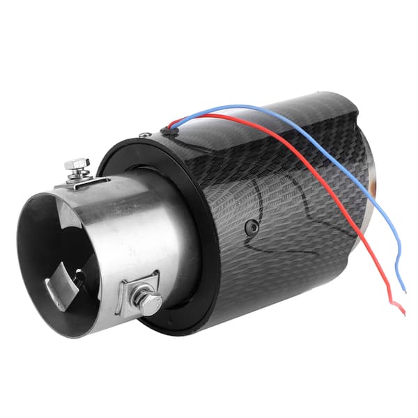 Eksosrør Halshals Lyddemper LED-spiss Trim Bilutskifting Innløp 63 mm Utløp 90 mm Blått Lys