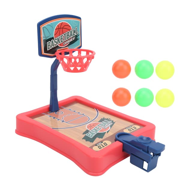 Mini söt basketspel bordsbasketleksak för interaktion mellan förälder och barn present (röd)