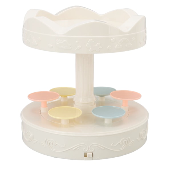 Roterande efterrättsmaskin Automatisk roterande dubbelskikts efterrättsdisplayställ Cupcake-displayplatta