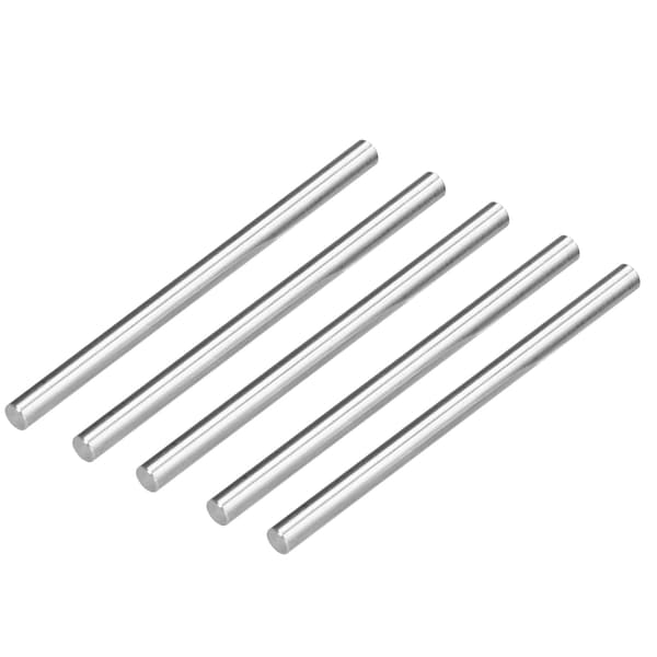 5 stk. rustfrit stål stang rund lige aksel bar 6 mm tilbehørssæt kit til robot legetøj DIY4100-0006-0100