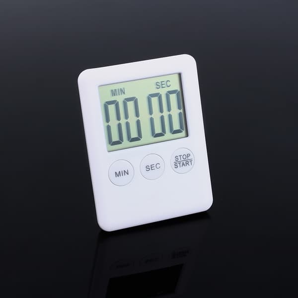 Stor LCD Digital Kjøkkentimer Koketimer Alarm med Magnet Gadgets Matlaging Hvit