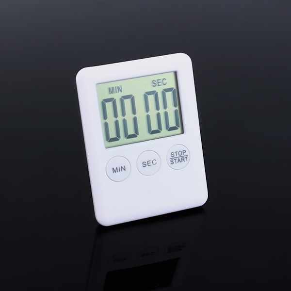 Stor LCD Digital Kökstimer Matlagningstimer Alarm med Magnet Gadgets Matlagning Vit
