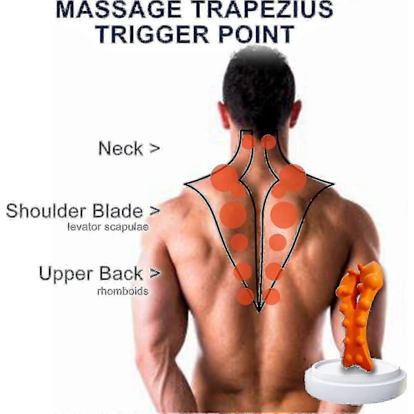 Trapezius Triggerpunkt Massager, Myofascial Release Nakke- og Skuldersmerter, Reducerer Træthed og Frigiver Tryk i Øvre Ryg og Lænd - Ny SZJR
