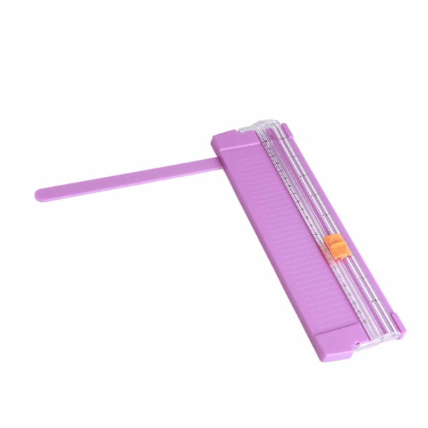 Papirkutter Liten Minifolding Klarskala Grader Gratis karbonstålskjæring Scrapbook Papir Trimmer Lilla