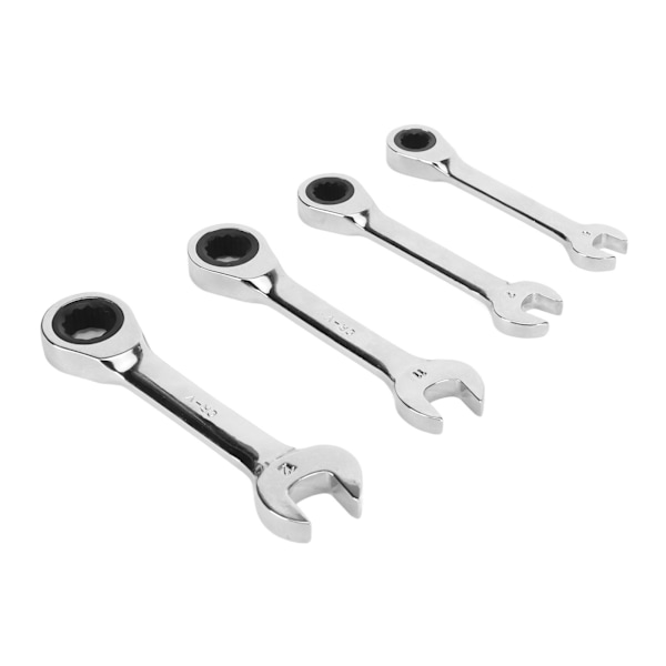 4 kpl lyhyt set 72 hammasta 8mm 9mm 11mm 12mm ammattimainen lyhyt jakoavain korjausta varten