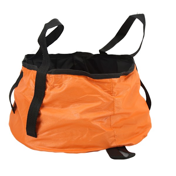 Hopfällbart utomhusfat runt robust slitstarkt fast pålitligt bärbart fat för resor camping orange