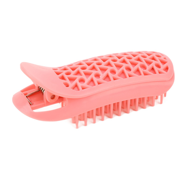 Volymgivande hårrotsklämma Fixering Styling Ihålig yta Volymgivande hårklämma för familj Rosa