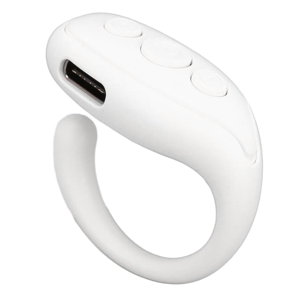 Mobiltelefon Bluetooth-fjärrkontroll ABS-ringform Lång batteritid Kamerafjärrkontroll för surfplatta Vit