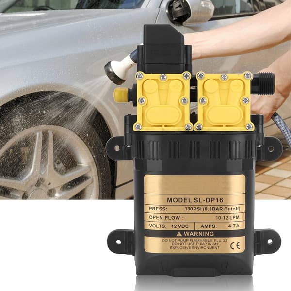 12V Högtrycks dubbelhuvud membranvattenpump elektrisk vattensprutpump