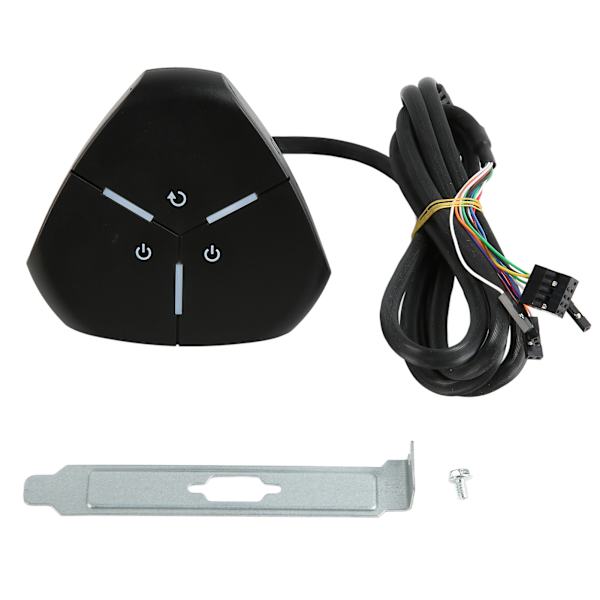 PC Power-knap Dual Power Switch Robust Meget holdbar ABS Desktop Computer Switch til stationær computer