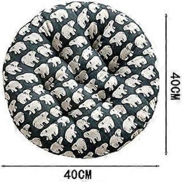 Pyöreä Istuintyyny Tatami-tyyny, Tuolinpehmuste Paksu Tuolinpehmuste, 100% Puuvillapellava
