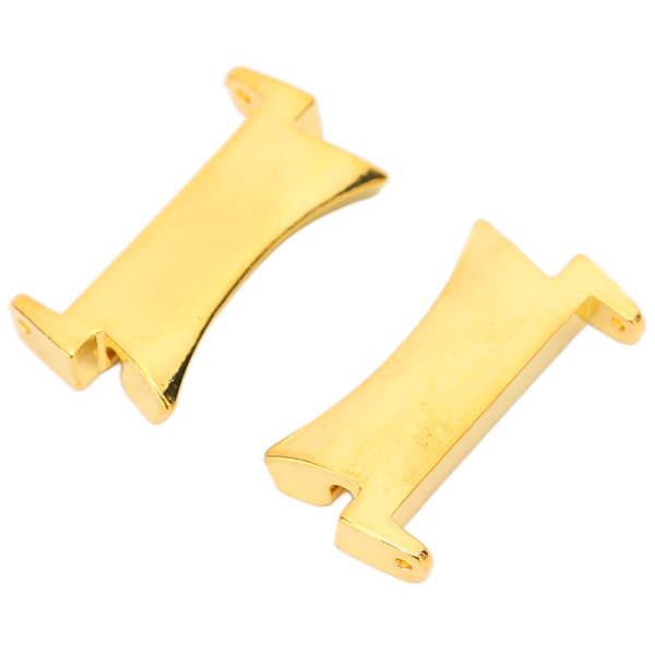 1 par/set rostfritt stål remanslutning adapter för Galaxy Watch 4 armband anslutningsdel guld