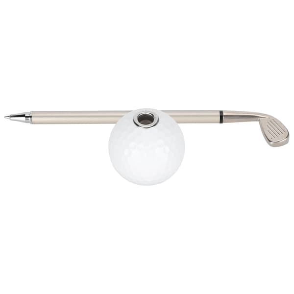 Golfpenner Dekorasjoner Kontorbord Multifunksjonell Penneholder med Golfballdesign (Hvit)