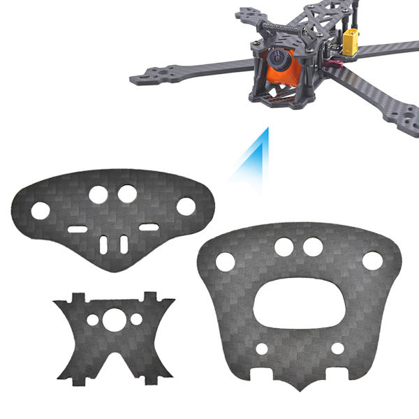 3 st kolfiberplatta ark för Emax Hawk Buzz RC uppgraderingsdelar tillbehör