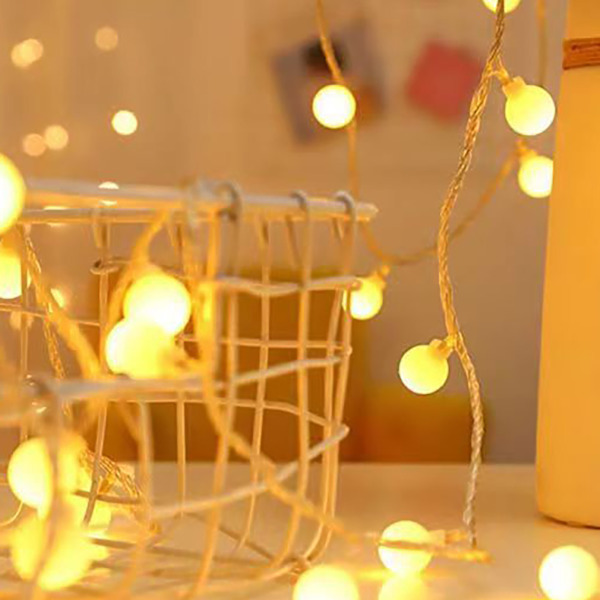Fairy Lights 10 LED 4,9 fod strenglys Batteridrevet varmt lys konstant tændt ledningslys til udendørs fest camping